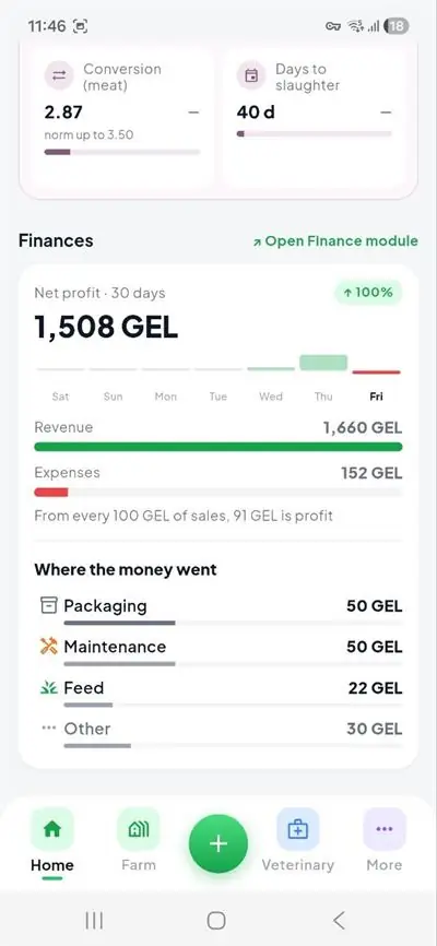 Finances: profit, revenue and expenses